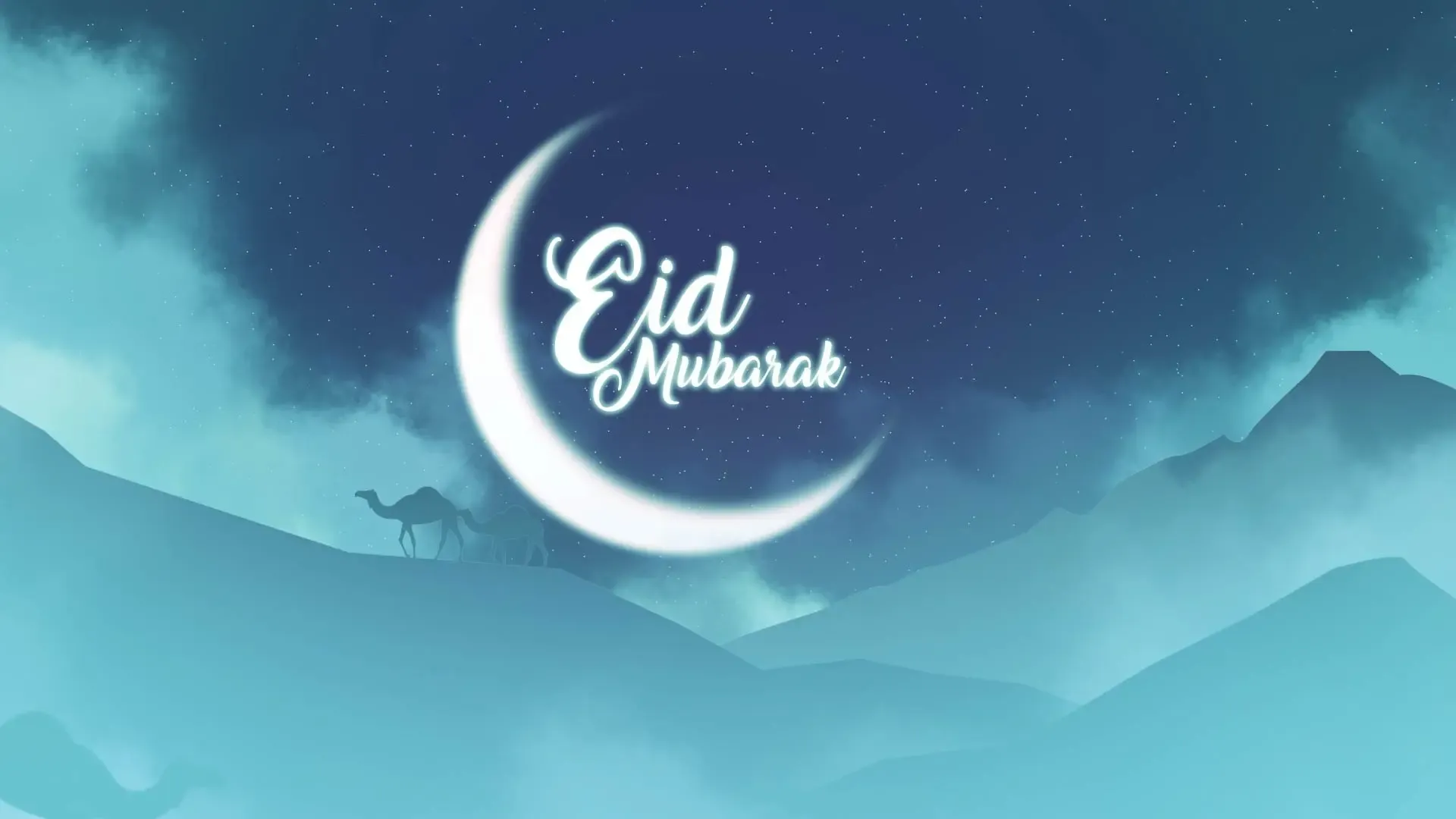 Moon Night Themed Eid Mubarak Intro